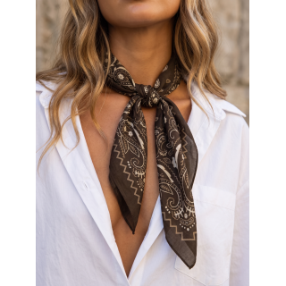 Foulard à motifs Eveliana - Chocolat