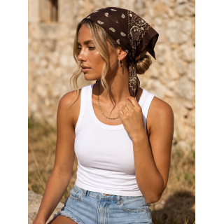 Foulard à motifs Eveliana - Chocolat