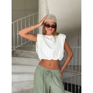 Crop top Lou - Blanc