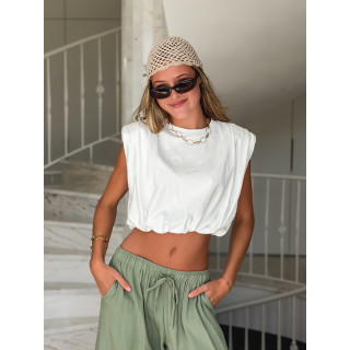 Crop top Lou - Blanc