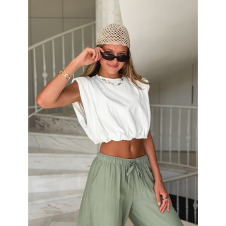 Crop top Lou - Blanc