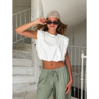 Crop top Lou - Blanc