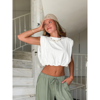 Crop top Lou - Blanc