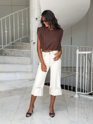 Crop top Lou - Chocolat Crop top Lou - Chocolat