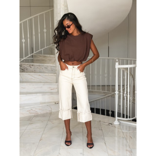 Crop top Lou - Chocolat