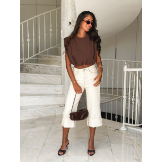 Crop top Lou - Chocolat