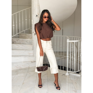 Crop top Lou - Chocolat