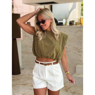 Crop top Lou - Kaki