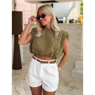 Crop top Lou - Kaki