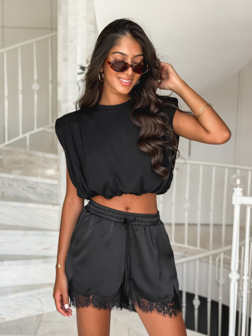 Crop top Lou - Noir Crop top Lou - Noir