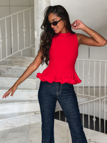 Blouse Albia - Rouge Blouse Albia - Rouge