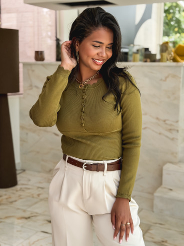 Pull Mayalia - Kaki