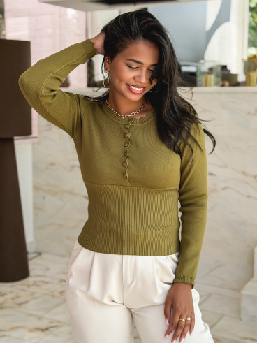 Pull Mayalia - Kaki
