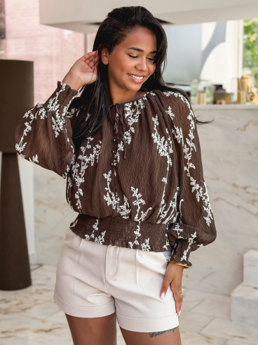 Blouse Malia - Chocolat
