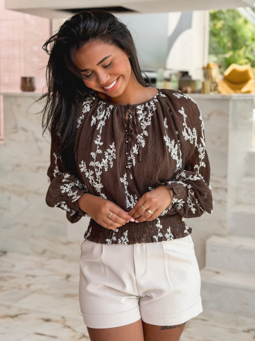 Blouse Malia - Chocolat Blouse Malia - Chocolat