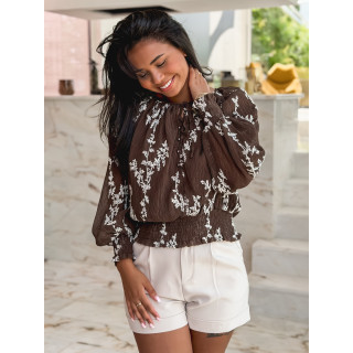 Blouse Malia - Chocolat