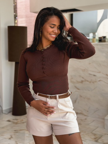 Pull Mayalia - Chocolat
