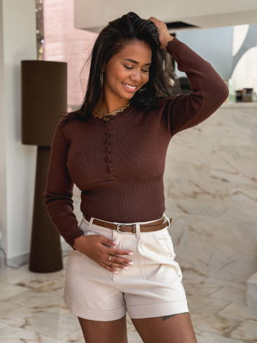 Pull Mayalia - Chocolat