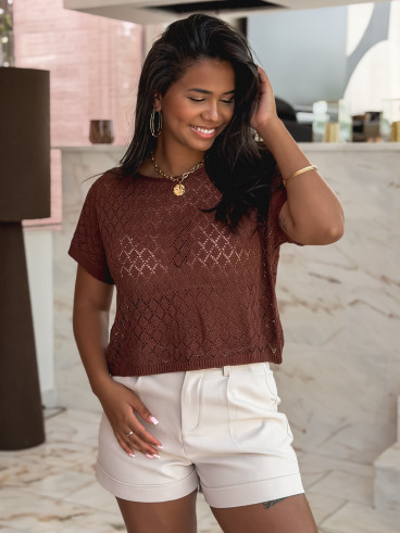 Blouse Vivianne - Chocolat Blouse Vivianne - Chocolat