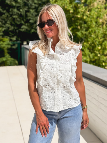Blouse Capucine - Blanc Blouse Capucine - Blanc