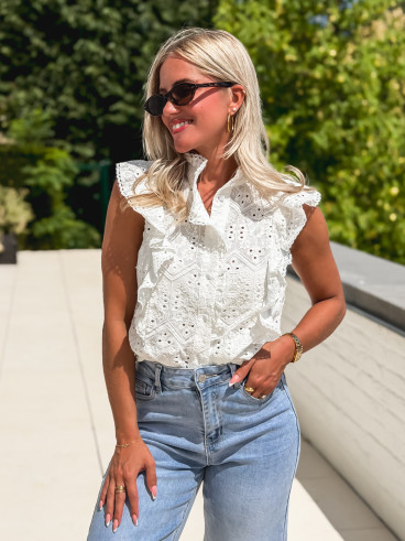 Blouse Capucine - Blanc Blouse Capucine - Blanc
