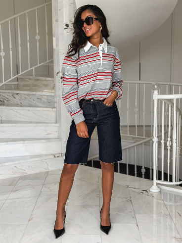 Bermuda en jeans Norélia - Bleu foncé Bermuda en jeans Norélia - Bleu foncé