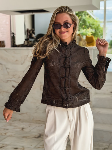 Blouse Typhaine - Chocolat