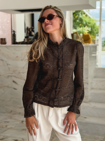 Blouse Typhaine - Chocolat