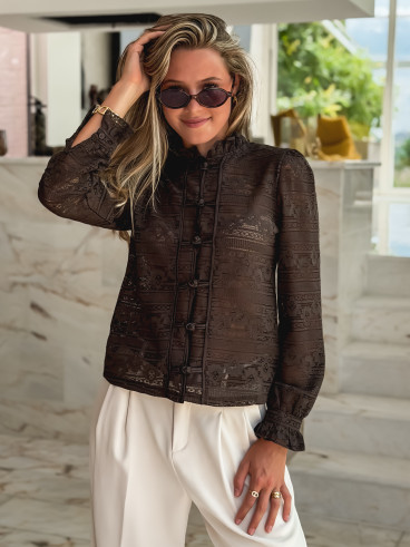 Blouse Typhaine - Chocolat