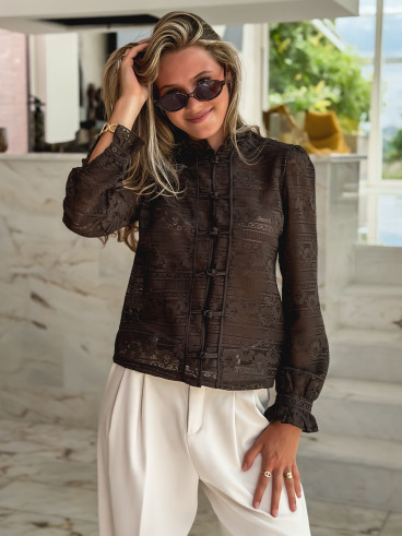 Blouse Typhaine - Chocolat