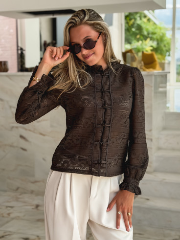 Blouse Typhaine - Chocolat