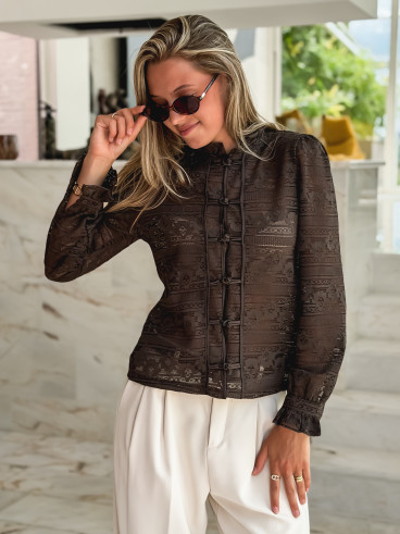 Blouse Typhaine - Chocolat