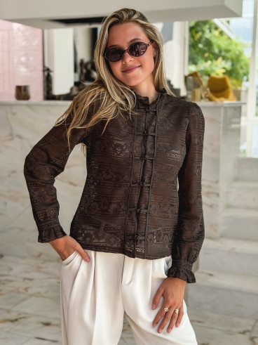 Blouse Typhaine - Chocolat