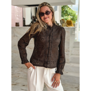 Blouse Typhaine - Chocolat