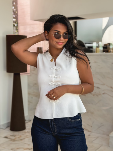 Blouse Miréna - Blanc Blouse Miréna - Blanc