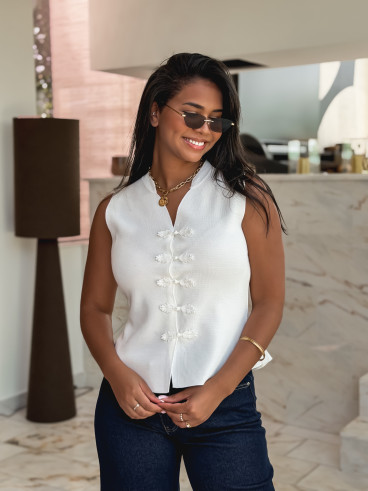 Blouse Miréna - Blanc Blouse Miréna - Blanc