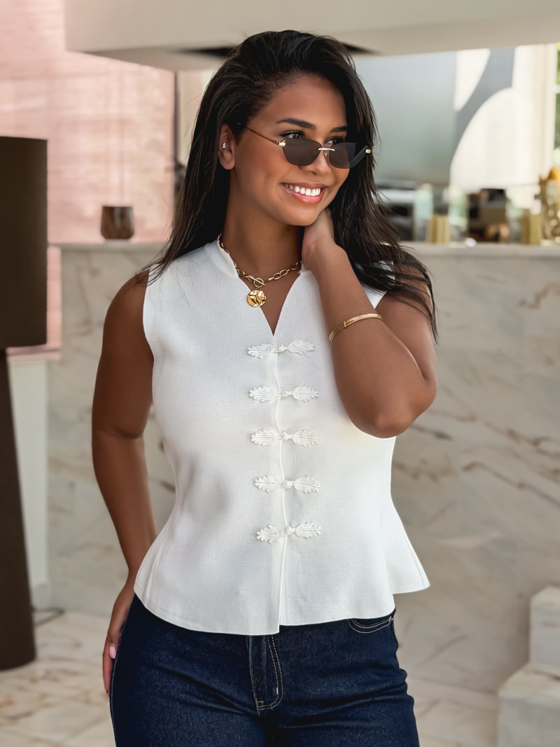 Blouse Miréna - Blanc Blouse Miréna - Blanc