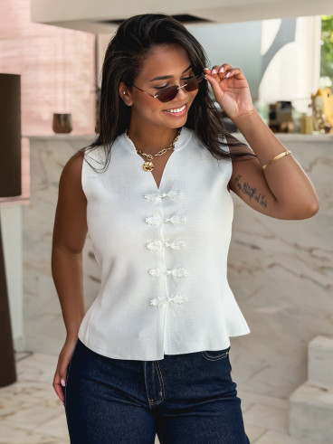 Blouse Miréna - Blanc Blouse Miréna - Blanc