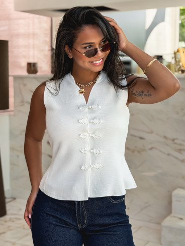 Blouse Miréna - Blanc Blouse Miréna - Blanc