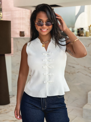 Blouse Miréna - Blanc Blouse Miréna - Blanc