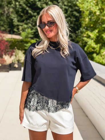 T-shirt Angéline - Bleu marine
