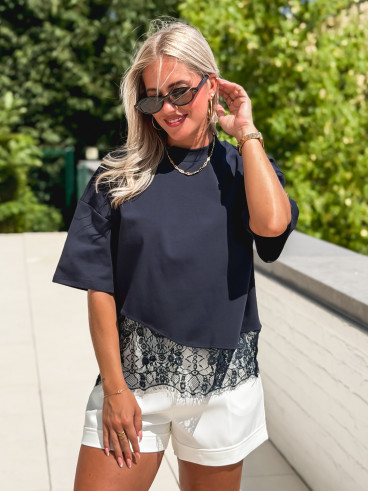T-shirt Angéline - Bleu marine