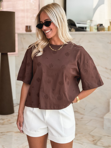T-shirt Amelle - Chocolat