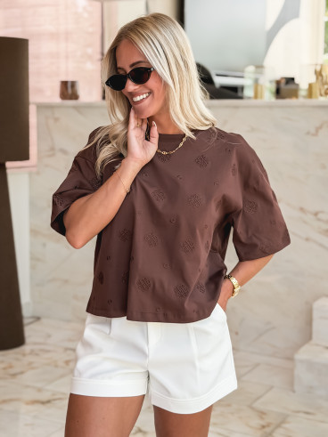 T-shirt Amelle - Chocolat
