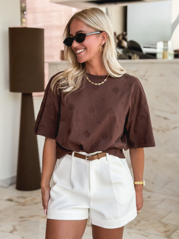 T-shirt Amelle - Chocolat