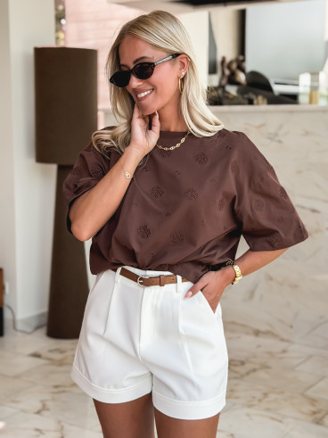 T-shirt Amelle - Chocolat