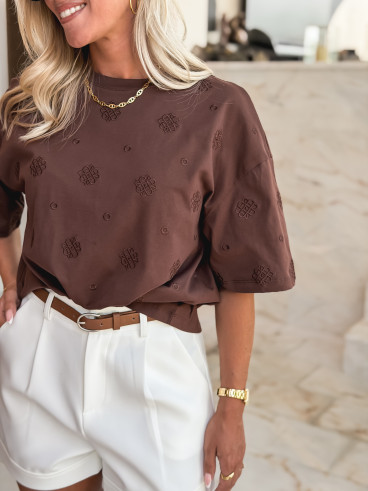 T-shirt Amelle - Chocolat