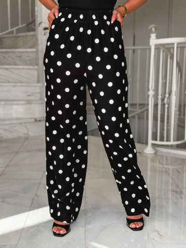 Pantalon à pois Amicia - Noir