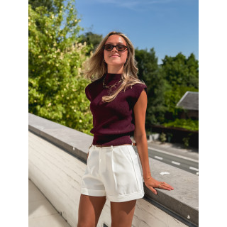 Blouse sans manches Lydie - Bordeaux