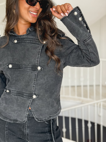 Veste en jeans Korélia - Gris foncé